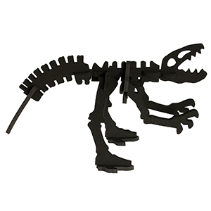 Various shaped foam dinosaur bones (122 total pieces). 