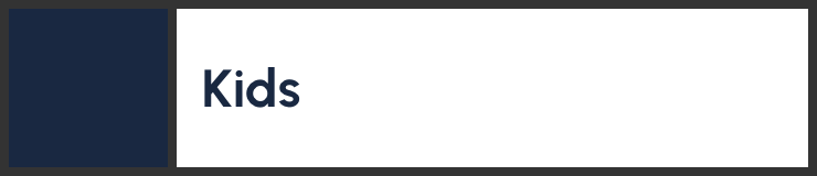Kids landing page hover link