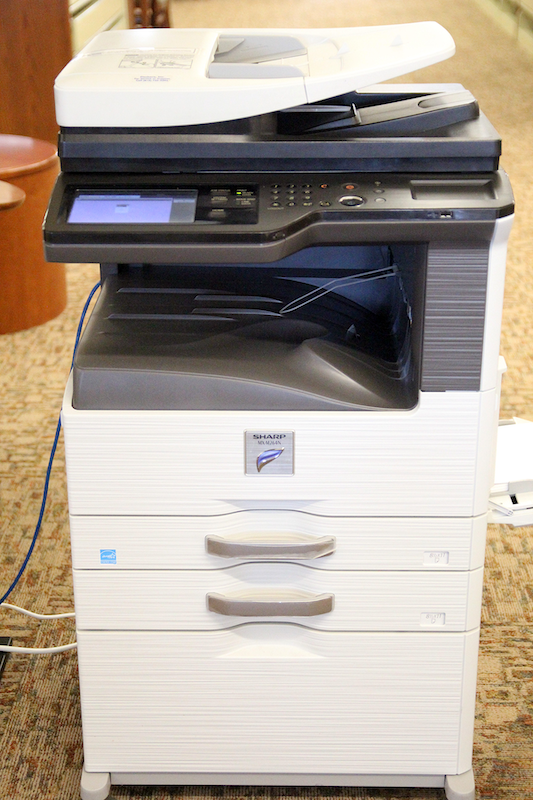 Copy machine with scanner