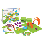 Robot mouse, 30 coding cards, tunnels, maze grid, and activity cards.