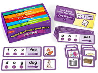 6 storage pockets, each containing: 10 textured cards, 10 picture cards, and 1 answer card. 