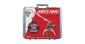 Meccano Engineering & Robotics Erector Set comes in a silver case with a handle
