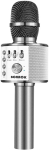 Silver karaoke microphone