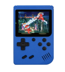 Blue hand held video game Nintendo device