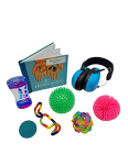 Bubble timers, tactile balls, noise reduction headphones, Buddha board, Mindfulness Activity Cards, "Breathe Like a Bear" book, "A Handful of Quiet: Happiness in Four Pebbles" book. 