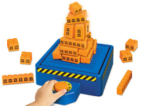 Earthquake simulator, activity book, and 30 building bricks. 