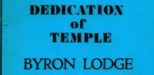 Dedication of Temple Byron Lodge 1858-1979
