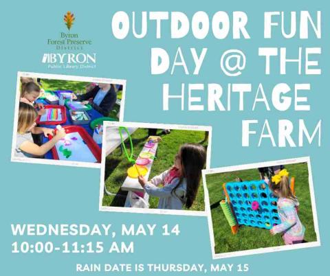 Three photos of outdoor activities.