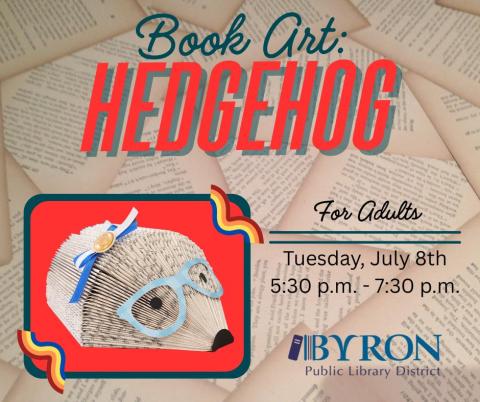 Book Art: Hedgehog Graphic