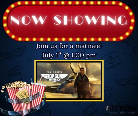 Movie Showing: Top Gun - Maverick Graphic