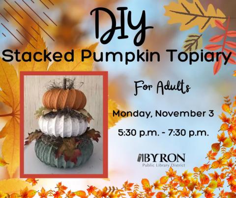 DIY Stacked Pumpkin Topiary Graphic