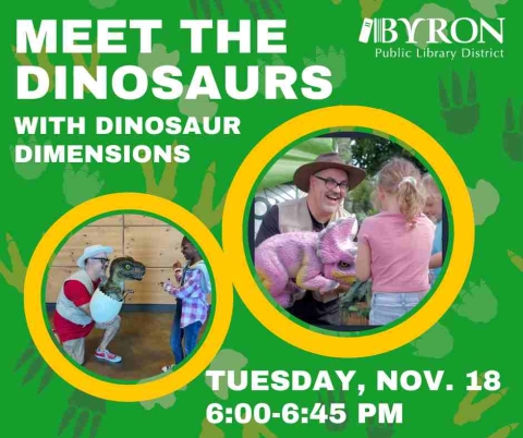 Photos from Dinosaur Dimensions with program date.