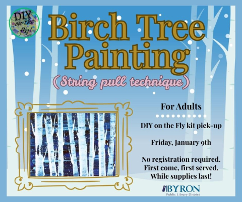Birch Tree Painting Graphic