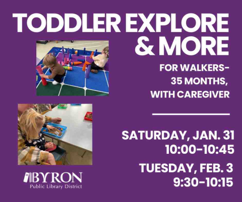 Photos of toddler playing with class date & time listed.