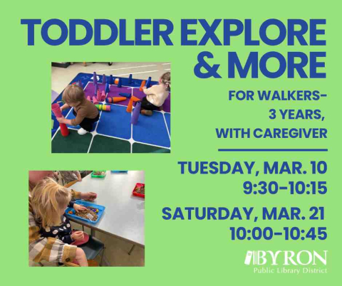 Photo of toddlers playing with program dates.