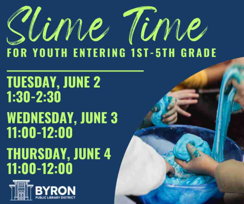 Picture of child's hands playing with slime.