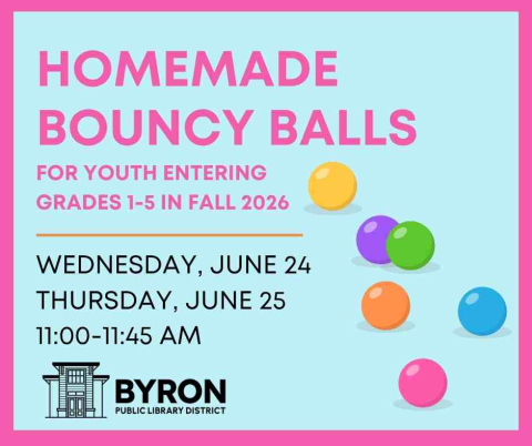 Graphic with bouncy balls.