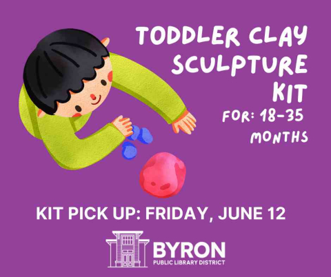 Graphic of a child sitting with a ball clay.