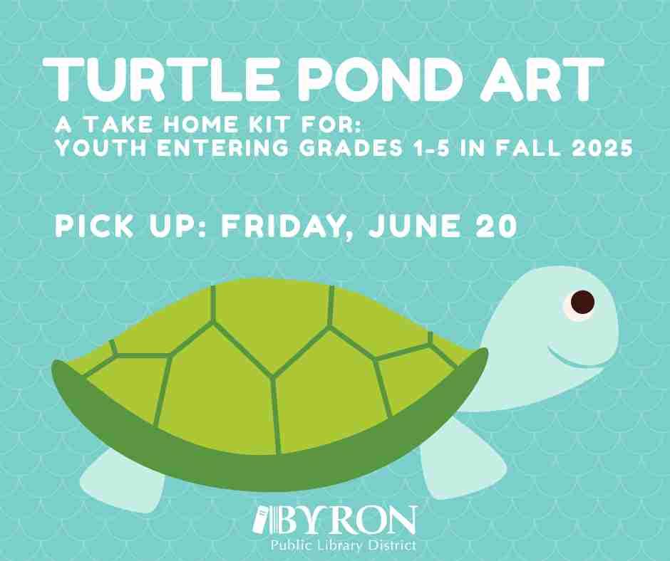 Graphic of a turtle with program information.