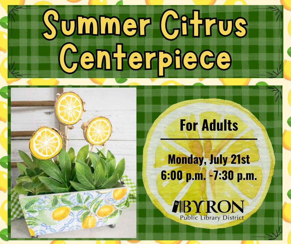 Summer Citrus Centerpiece Graphic
