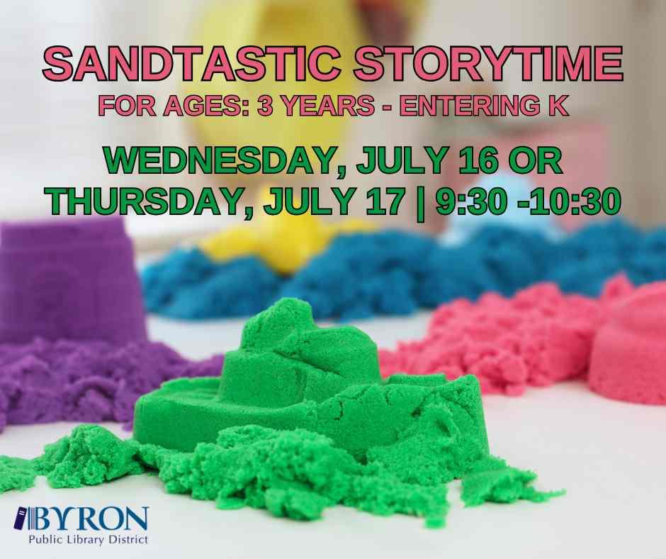 Kinetic sand backgroudn with program date and time.