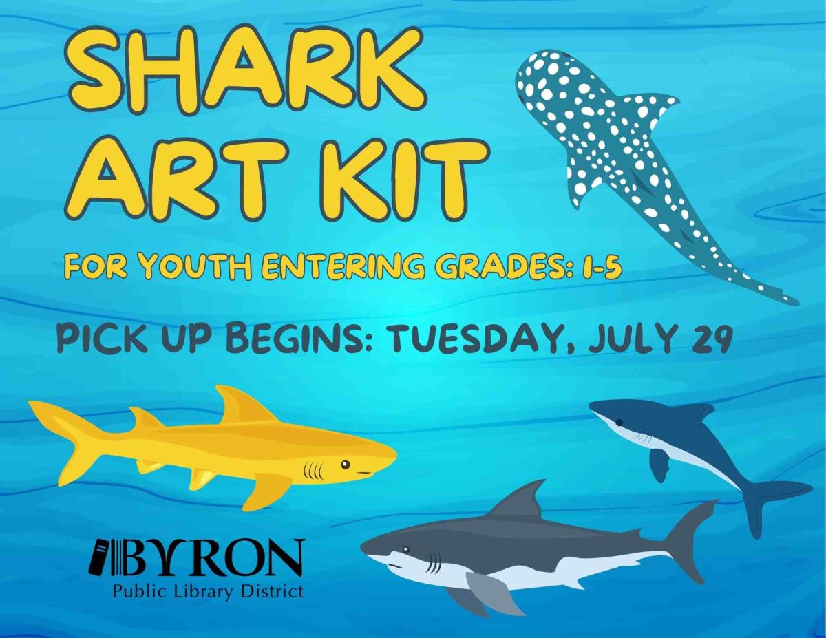 Photos of sharks with event date.