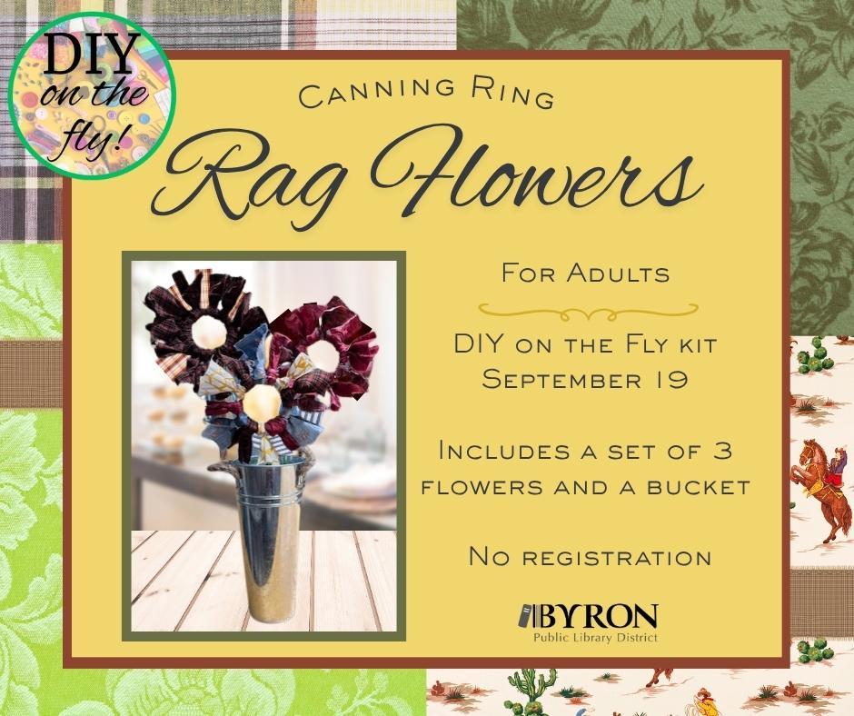 Canning Ring Rag Sunflowers Graphic