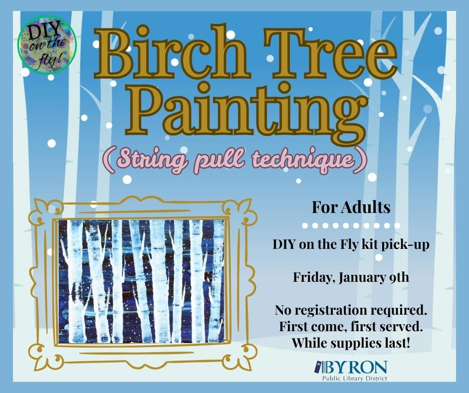 Birch Tree Painting Graphic