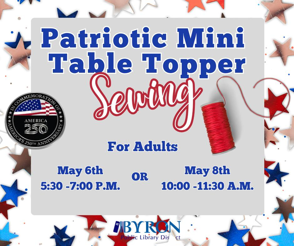 Sewing - Patriotic Mini Table Topper Graphic